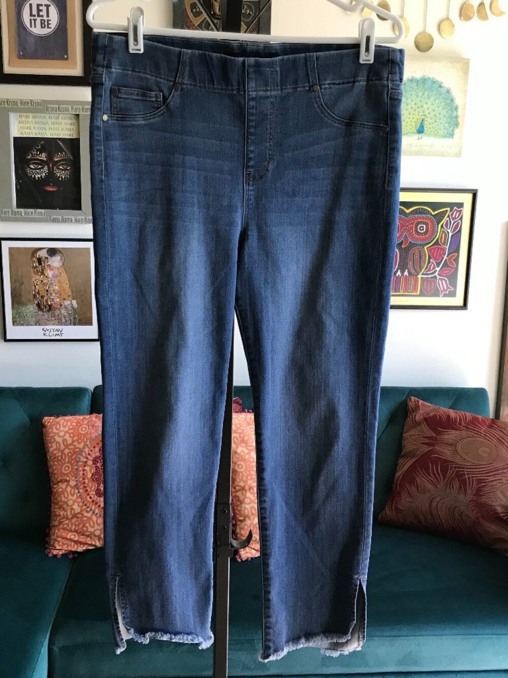 LIVERPOOL size 10 / 30 Stretch Lightweight Denim The Skinny Crop Pull-On Jeans
